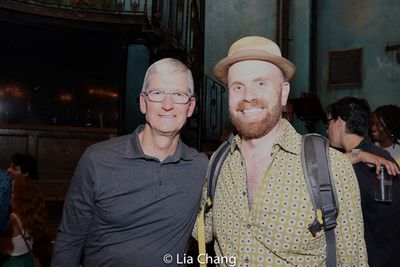 Apple''s CEO Tim Cook and Liam Robinson Photo