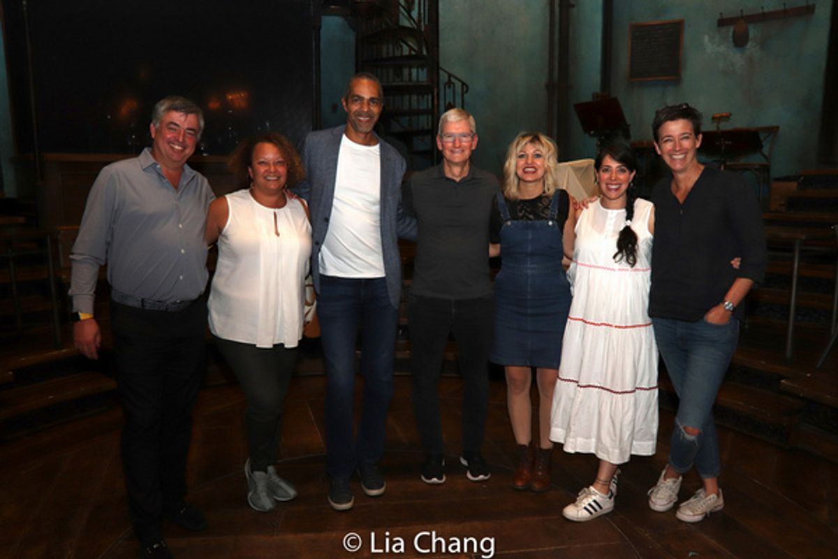 Lisa P. Jackson, Kenneth Jackson, Apple''s CEO Tim Cook, Anais Mitchell, Rachel Chavkin, Rachel Hauck at 