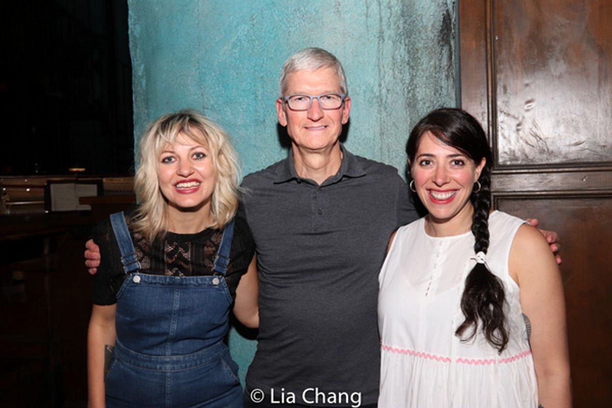 Anais Mitchell, Apple''s CEO Tim Cook and Rachel Chavkin at 