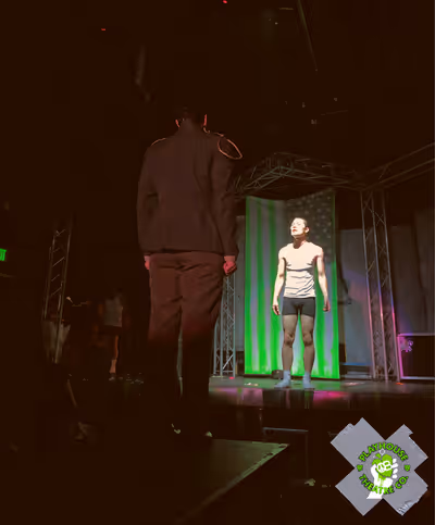 Diego Castro as Favorite Son and Kevin Phan as Tunny.  Photo by Shaun Tuazon Photo