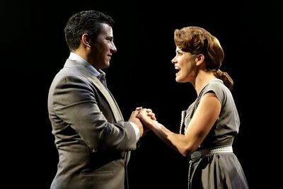 Nicholas Rodriguez (Joe Gillis) and Lizzie Klemperer (Betty Schaefer) in SUNSET BOULE Photo