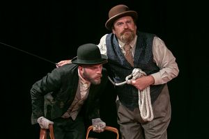 Zachary Gibb and Brandon Whitehead in WAITING FOR GODOT at The Wilbury Theatre Group in Providence, RI; photo by Erin X. Smithers. @ BroadwayWorld Zachary Gibb and Brandon Whitehead in WAITING FOR GODOT at The Wilbury Theatre Group Photo