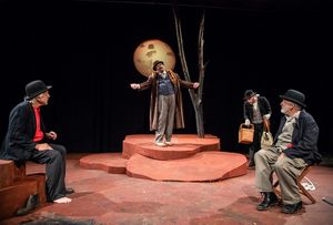 Richard Donelly, Brandon Whitehead, Zachary Gibb, and Tom Gleadow in WAITING FOR GODO Photo