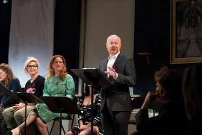 Jenn Lyon, Ana Gasteyer and Jeff Biehl. Photo
