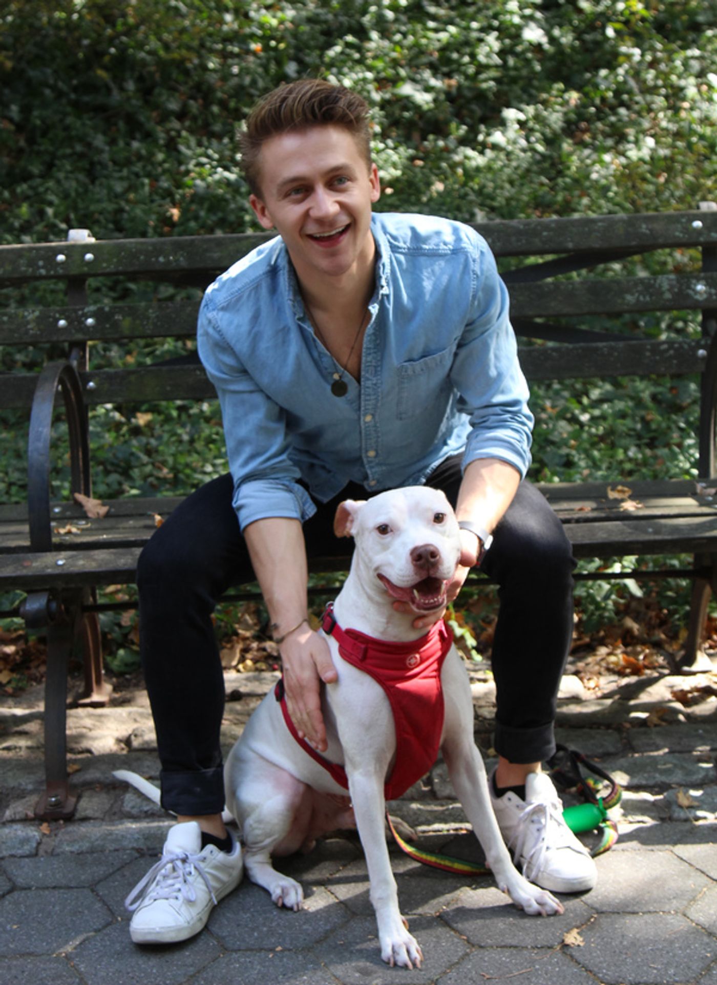 Tails of Broadway: WICKED's Riley Costello Plays Around with Ryder!  Image