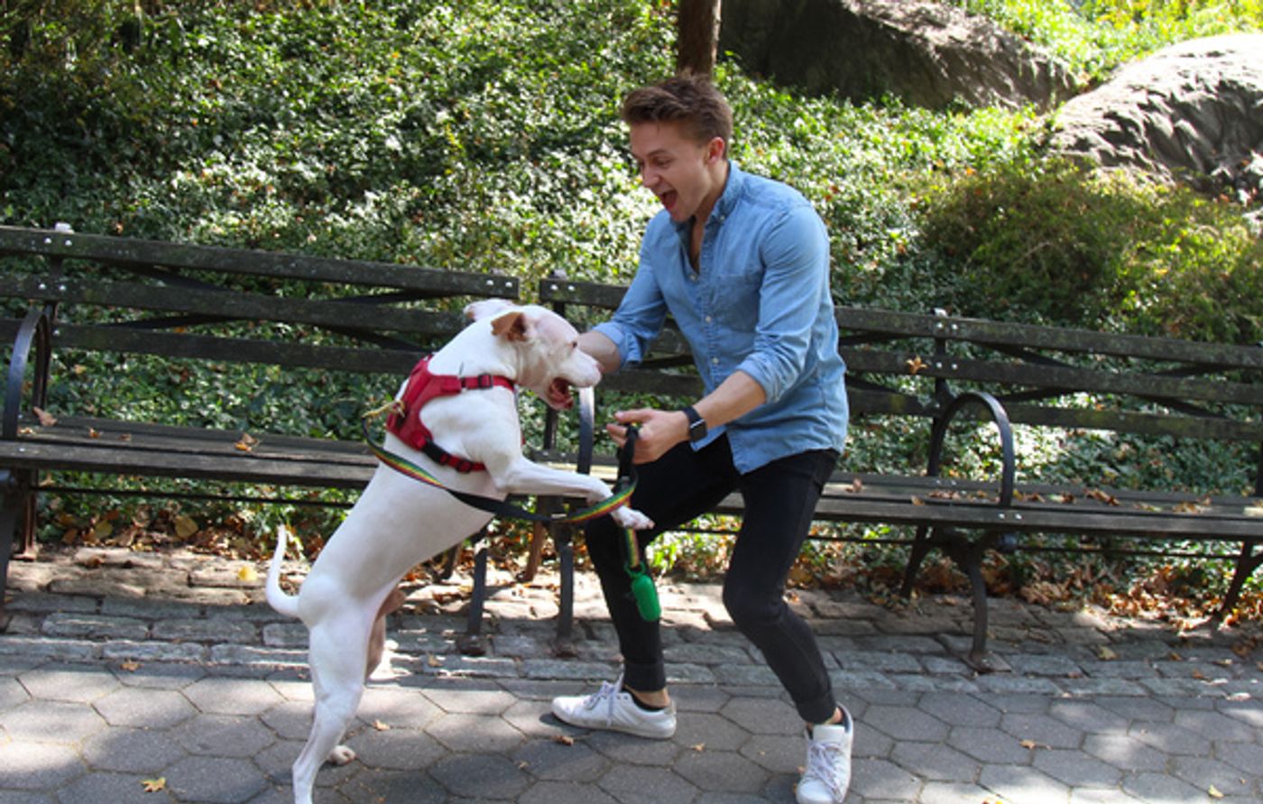 Tails of Broadway: WICKED's Riley Costello Plays Around with Ryder!  Image