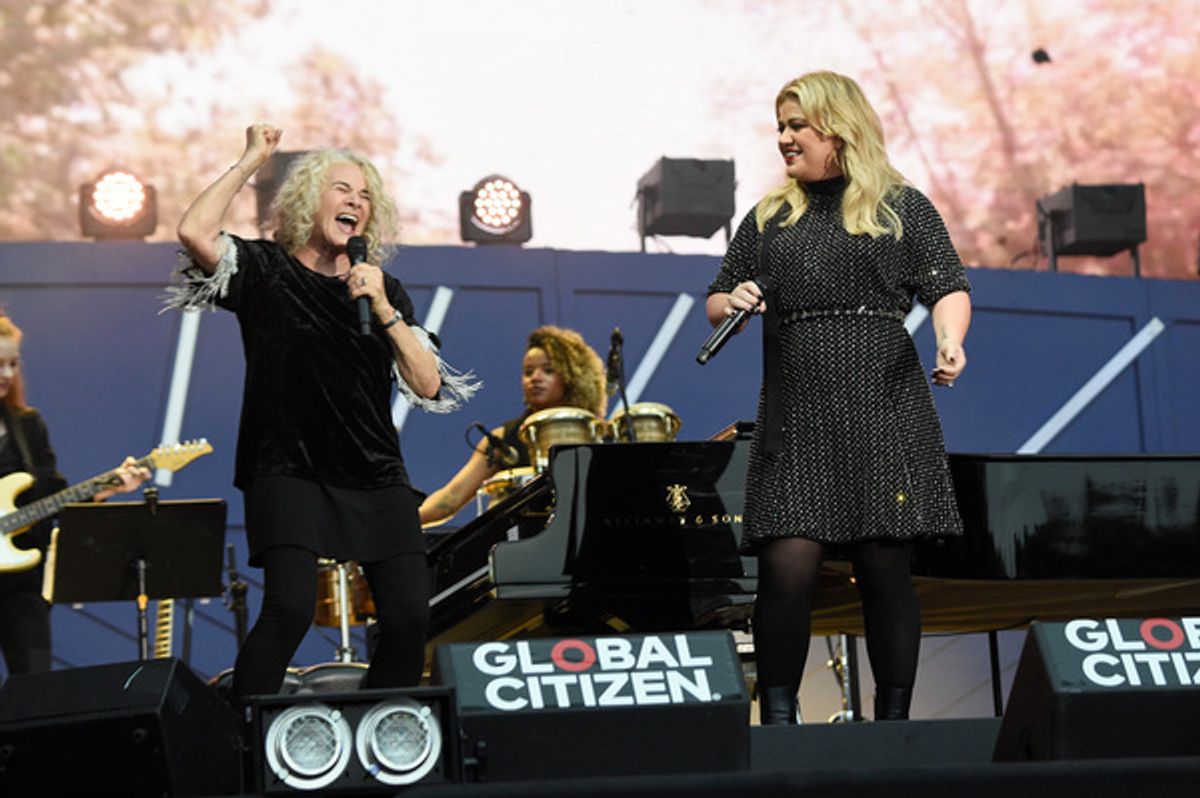 Carole King and Kelly Clarkson at 