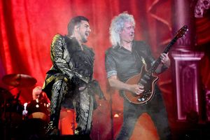 Adam Lambert and Brian May of Queen Photo