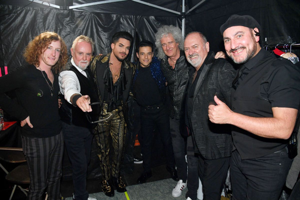 Roger Taylor, Adam Lambert, Rami Malek, and Brian May at 