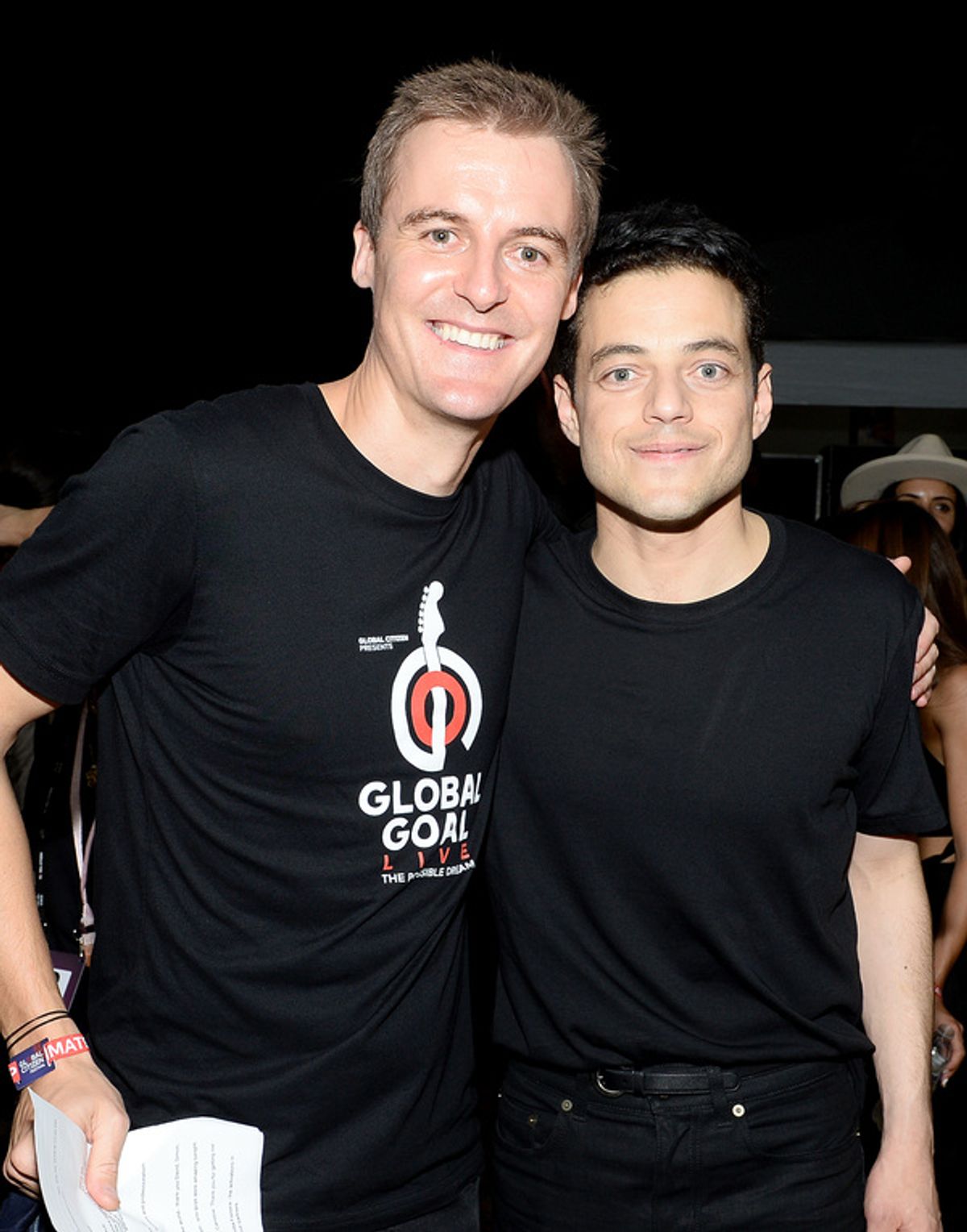 Global Citizen CEO Hugh Evans and Rami Malek at 