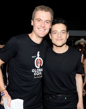 Global Citizen CEO Hugh Evans and Rami Malek Photo