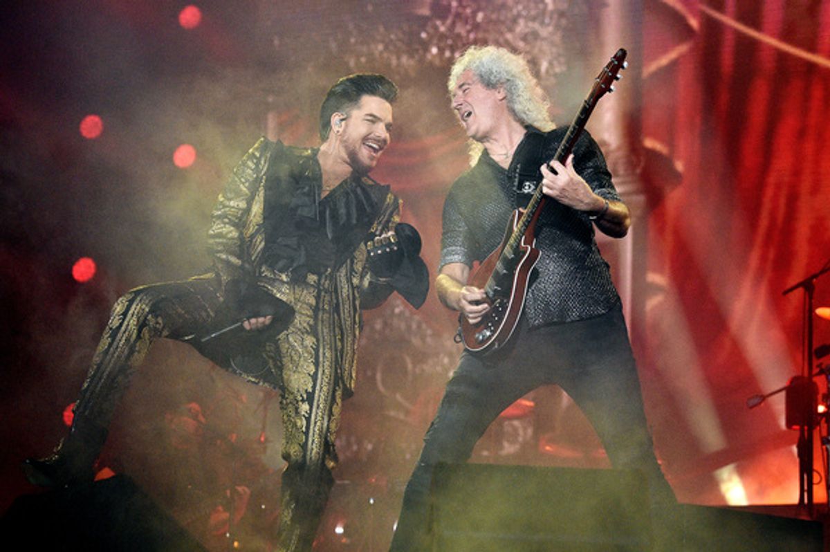 Adam Lambert and Brian May of Queen at 
