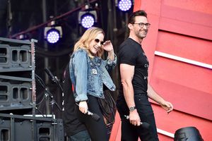 Rachel Brosnahan and Hugh Jackman Photo