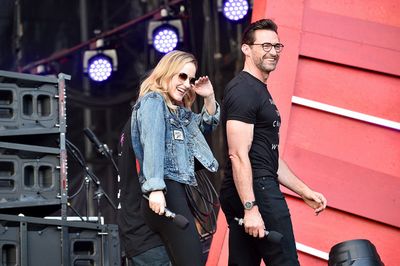 Rachel Brosnahan and Hugh Jackman Photo