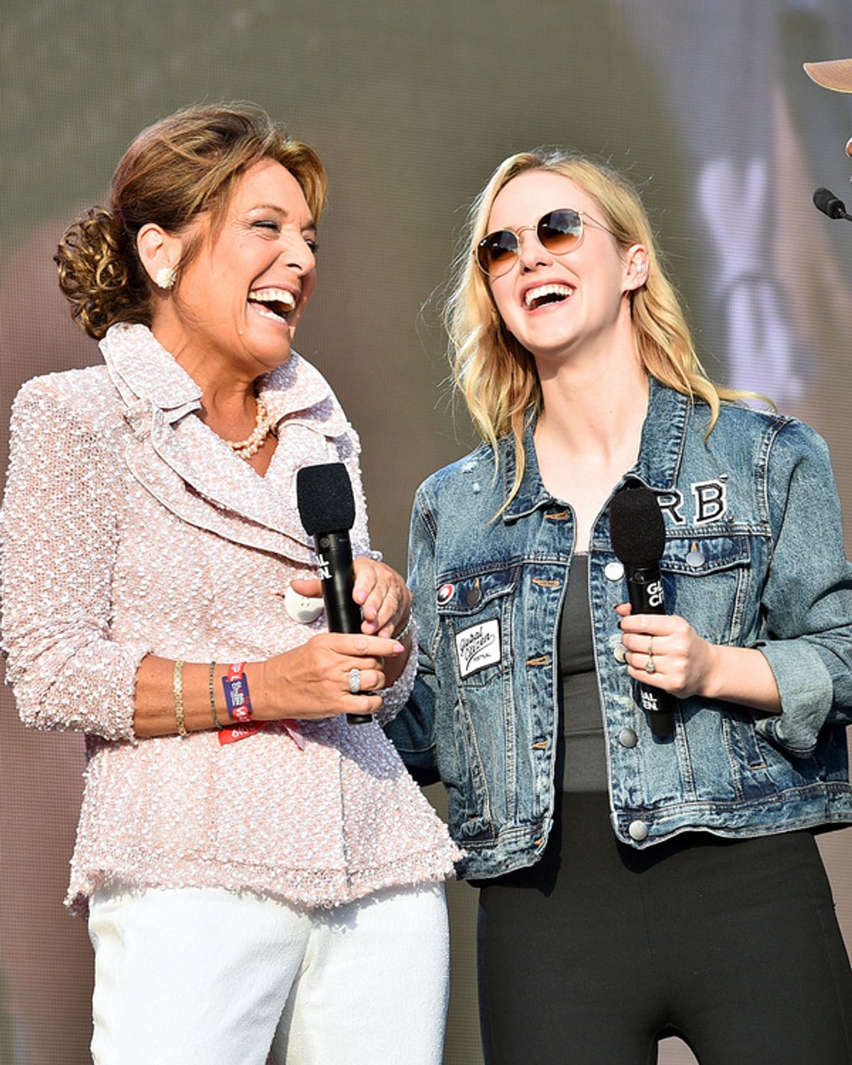 The Global Education Cannot Wait Fund Executive Director Yasmine Sherif and Rachel Brosnahan at 