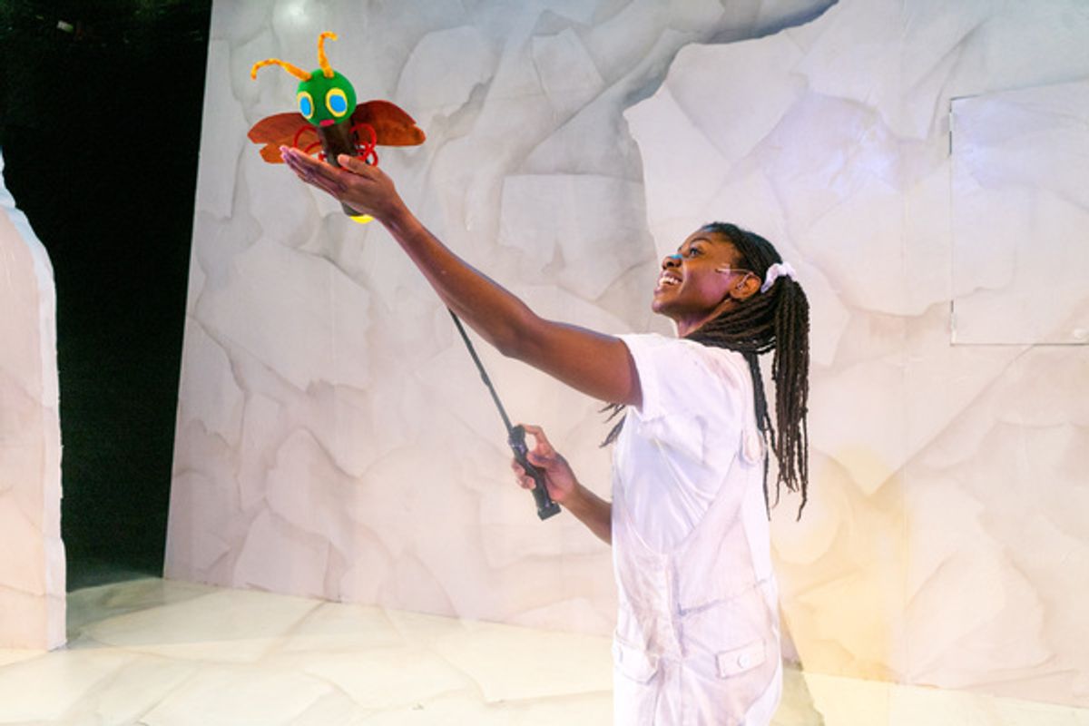 Leslie Ann Sheppard with â€"The Very Lonely Firefly,â€ one of four Eric Carle stories included in The Very Hungry Caterpillar Show, Chicago Childrenâ€™s Theatreâ€™s 2019-20 season opener. Tickets and information: chicagochildrenstheatre.org or (312) 374-8835. Photo by Ari Craven at 