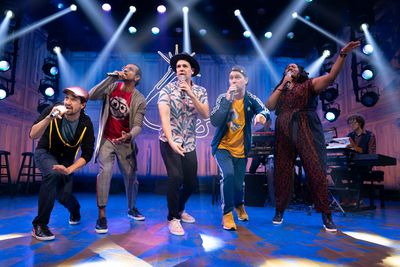 Lin-Manuel Miranda, Utkarsh Ambudkar, Anthony Veneziale, Chris Sullivan, Aneesa Folds Photo