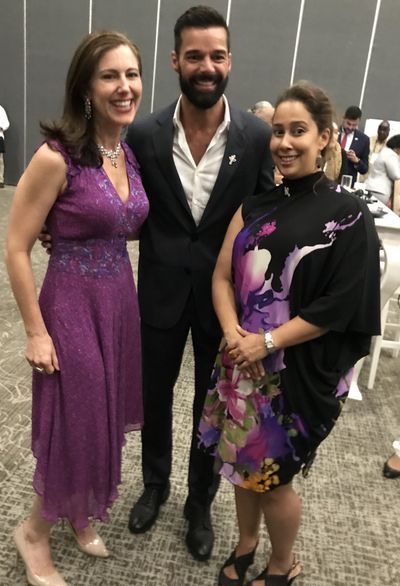 Camille Zamora, Ricky Martin, and Monica Yunus Photo