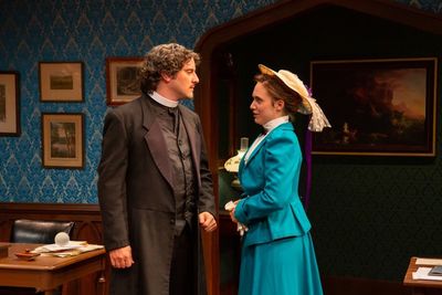 (L-R) Danny Beason as Lexy Mill and Danielle Scott as Prosperpine Garnett in Candida  Photo