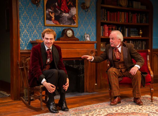(L-R) Ben Ribler as Eugene Marchbanks and David Bryan Jackson as Mr. Burgess in Candi Photo