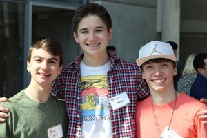Emre Ocak (Mush), Ethan Van Slyke (Davey) and Luke Spring (Elmer/Scab 3)  Photo