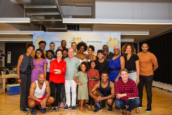Lynn Aherns, Stephen Flaherty, and the Cast of Once On This Island Photo