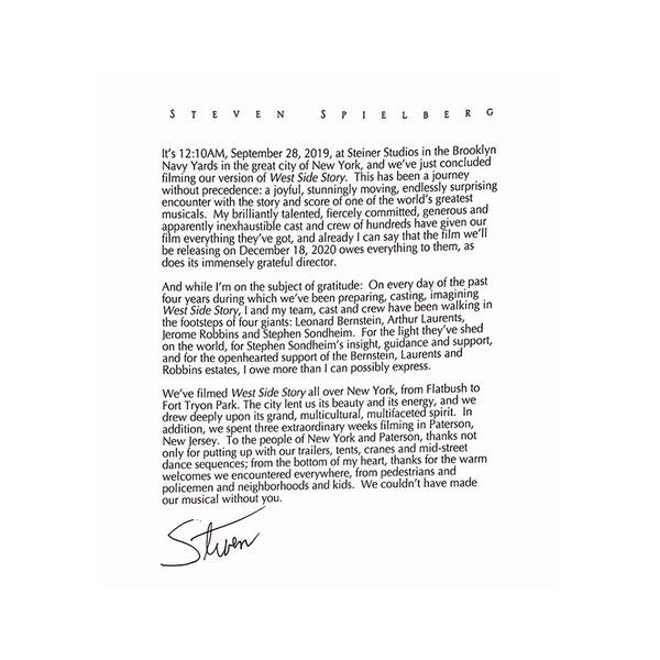 Photo Flash: WEST SIDE STORY Film Wraps Production! Photo Flash: WEST SIDE STORY Film Wraps Production! Image