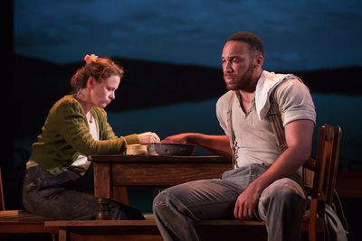 Katie Brayben and Shaq Taylor in GIRL FROM THE NORTH COUNTRY Toronto/London Company Photo