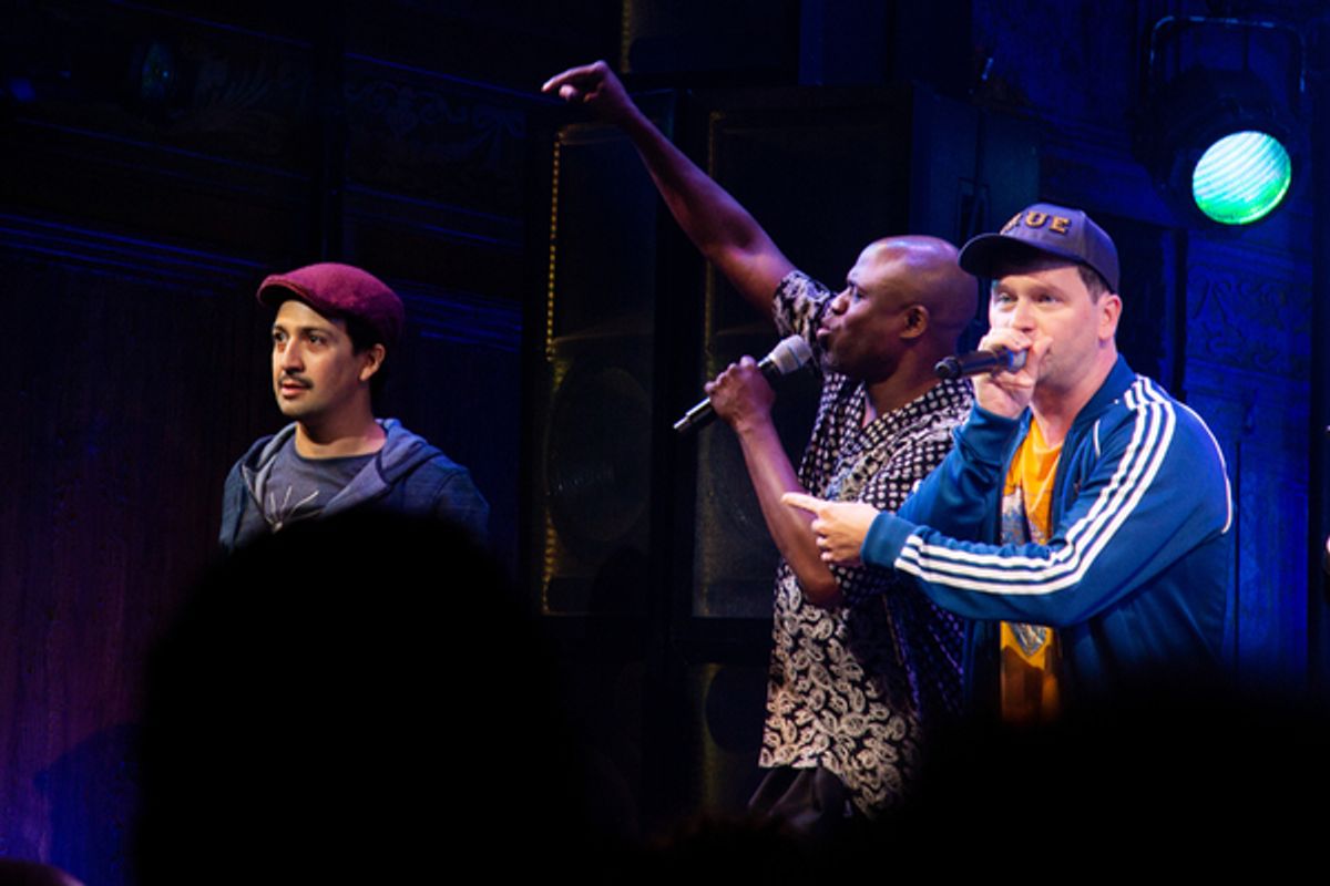 Lin-Manuel Miranda, Wayne Brady, Chris Sullivan at 