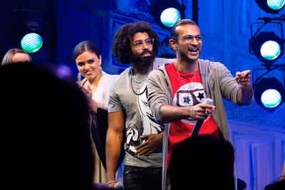 Ashley Perez Flanagan, Daveed Diggs, Utkarsh Ambudkar Photo