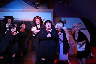 Brenna L. Watkins (with back, l to r) David Cerda, Alexa Castelvecchi, Robert William Photo