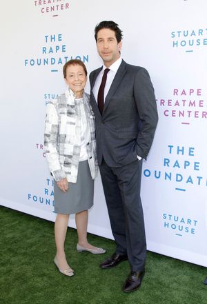 Gail Abarbanel and David Schwimmer  Photo