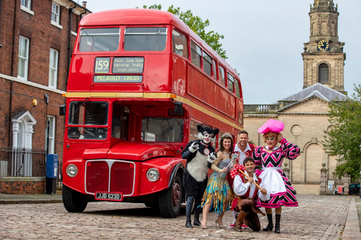 Photo Flash: Wolverhampton's DICK WHITTINGTON Stars Arrive In Town On London Red Bus  Image