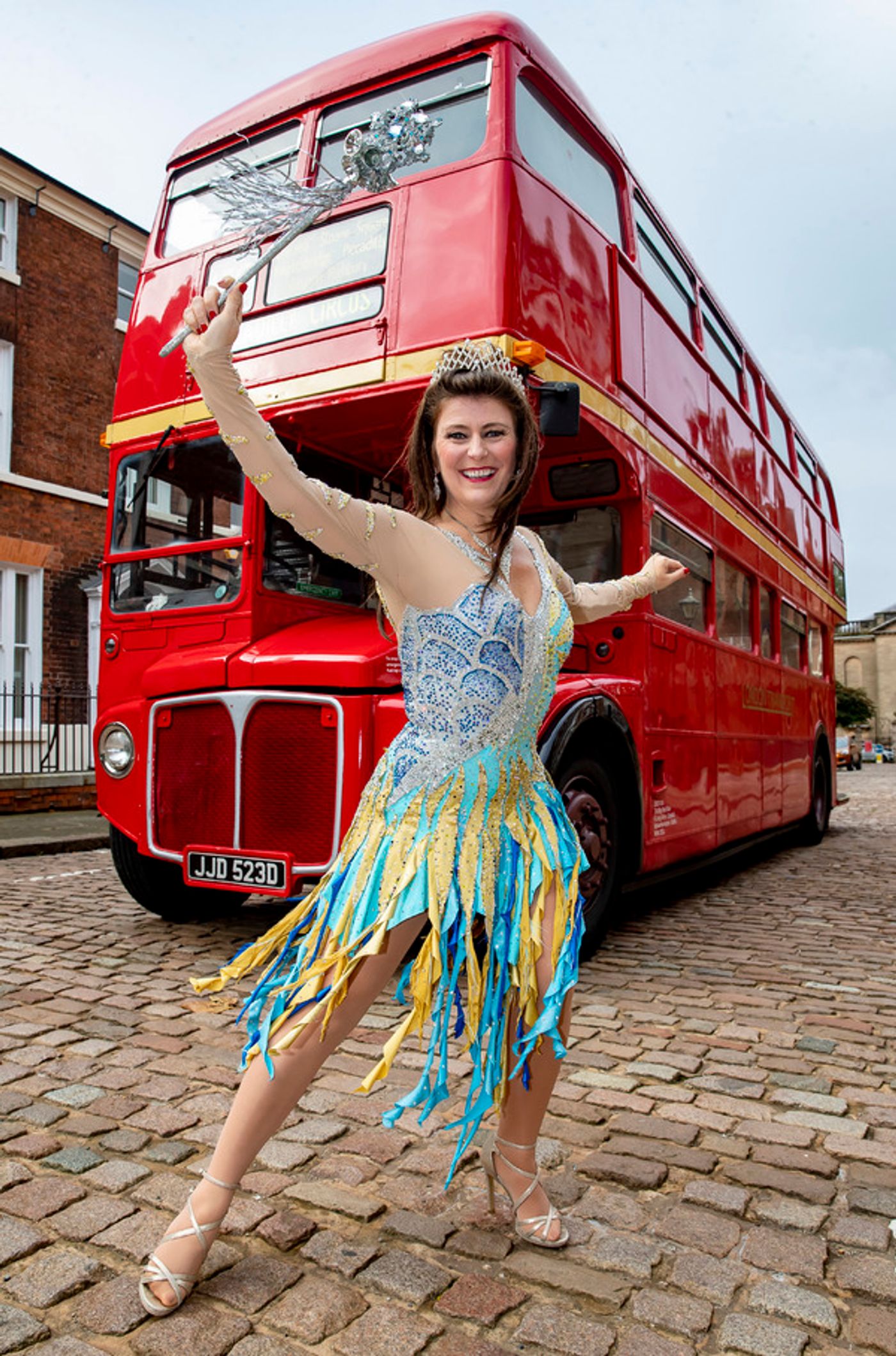 Photo Flash: Wolverhampton's DICK WHITTINGTON Stars Arrive In Town On London Red Bus  Image