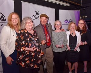 Honorees Mary K Klinger, Rich Costabile, Barbara Donner & Janet Friedman With SMA Chair Elynmarie Kazle and Del Hughes Event Chair Cheryl Mintz @ BroadwayWorld Honorees Mary K Klinger, Rich Costabile, Barbara Donner & Janet Friedman With SMA Photo