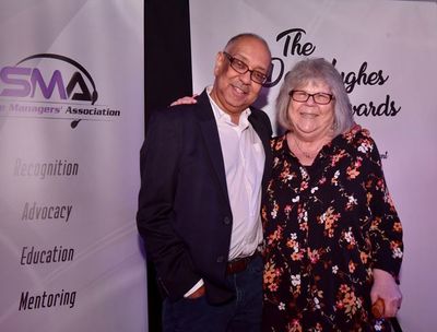 Honoree Mary K Klinger and Tony Award Winning Director and Playwright George C. Wolfe Photo