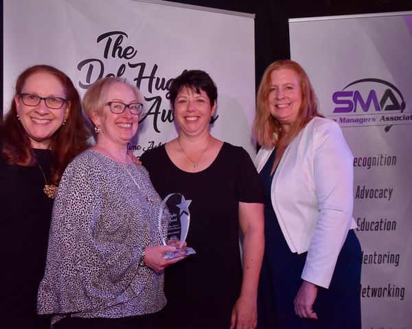 Honoree Barbara Donner and Production Stage Manager Meredith Greenburg With Del Hughe Photo