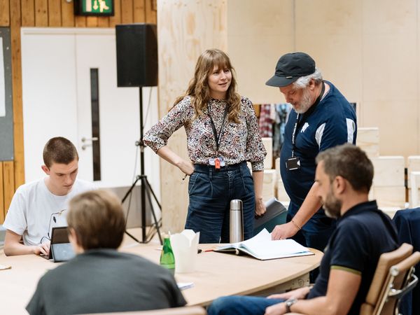 Bill Milner, Annie Baker and Conleth Hill  Photo