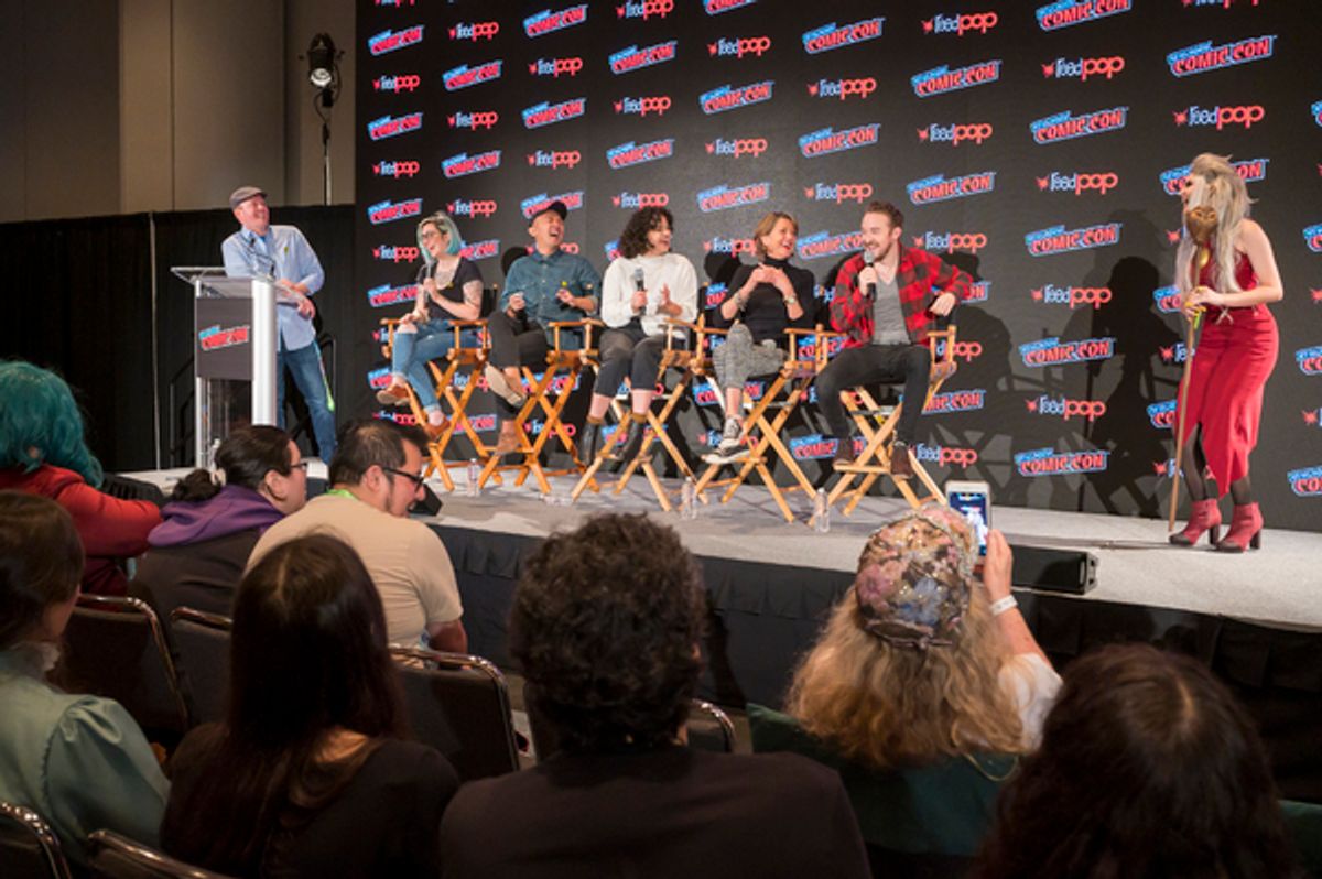 SHANE PRIGMORE, DANA TERRACE, RICKY COMETA, SARAH-NICOLE ROBLES, WENDIE MALICK, ALEX HIRSCH, AUDIENCE MEMBER at 