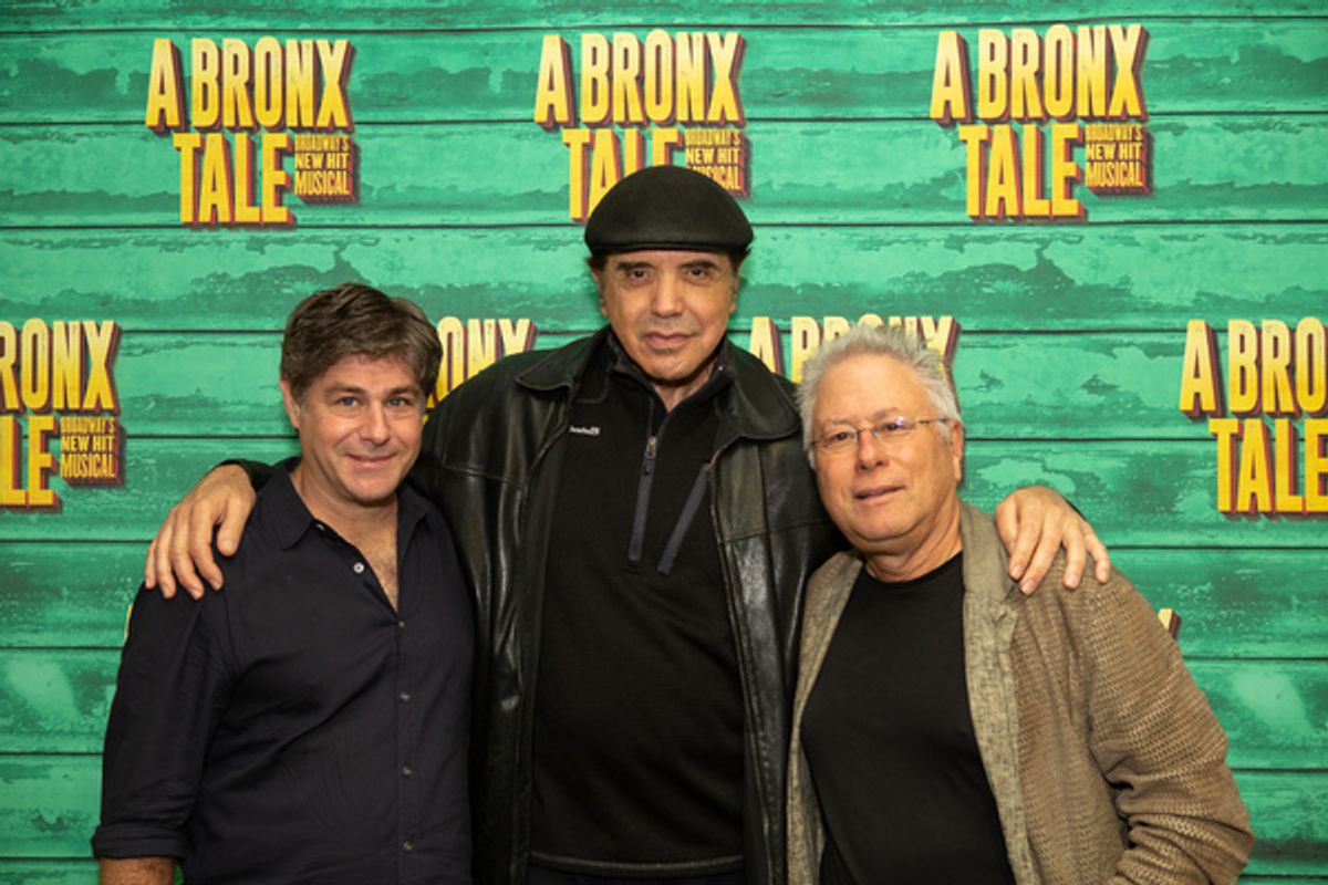 Glenn Slater, Chazz Palminteri, and Alan Menken at 
