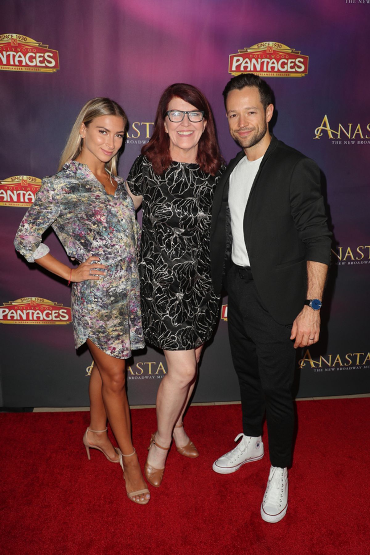 Pasha Pashkov, Daniella Karagach, Kate Flannery at 