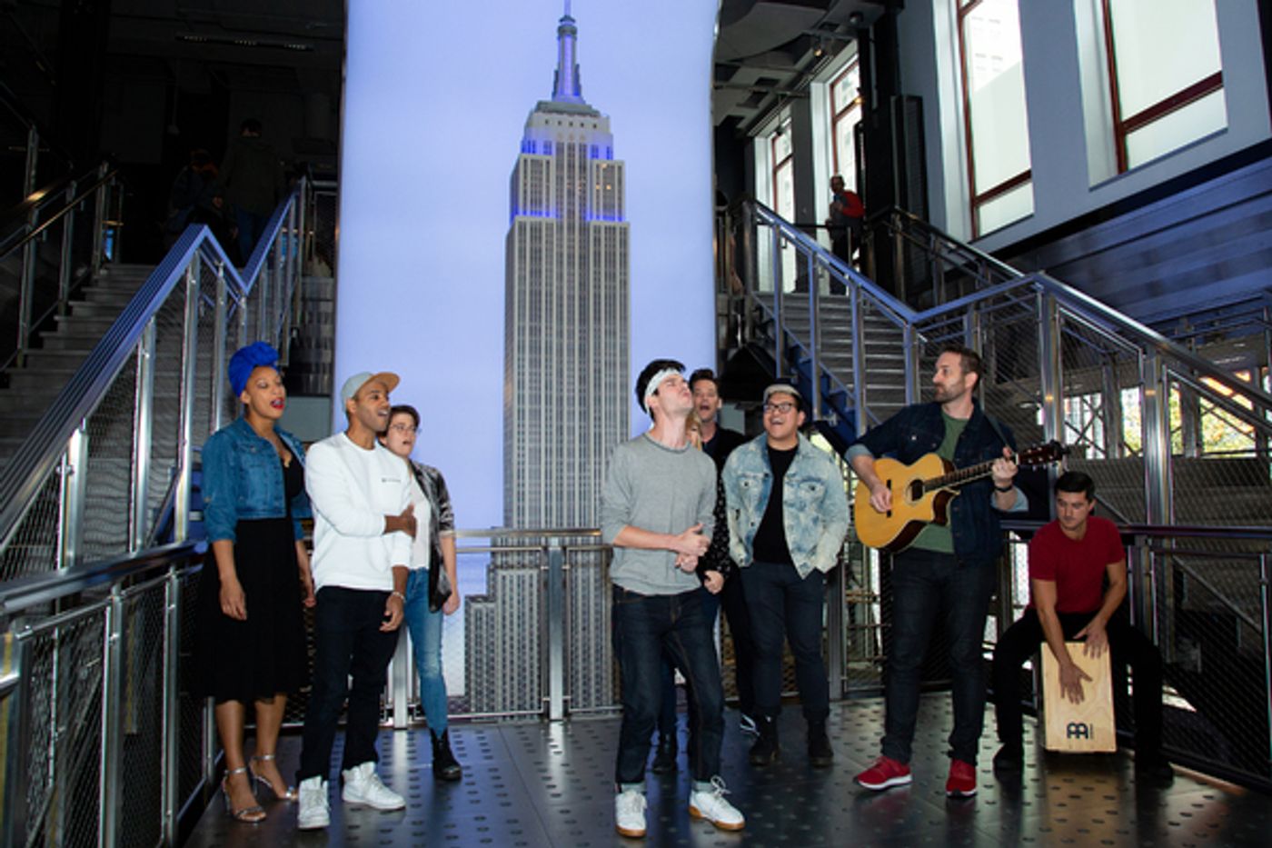 Photo Coverage: THE LIGHTNING THIEF Company Poses Atop the Empire State Building! Photo Coverage: THE LIGHTNING THIEF Company Poses Atop the Empire State Building! Image