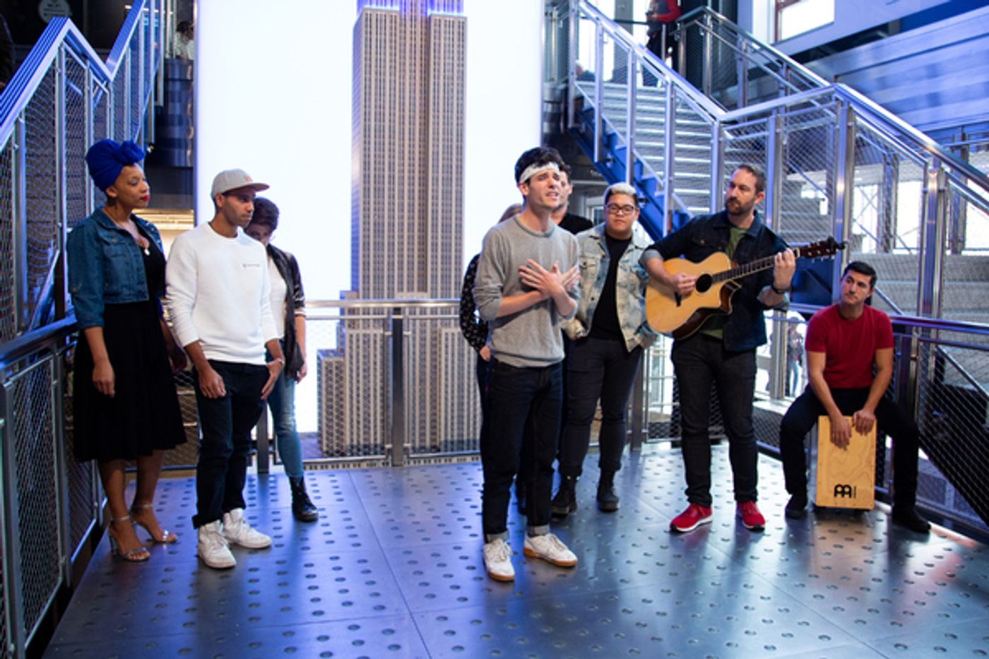 Photo Coverage: THE LIGHTNING THIEF Company Poses Atop the Empire State Building! Photo Coverage: THE LIGHTNING THIEF Company Poses Atop the Empire State Building! Image