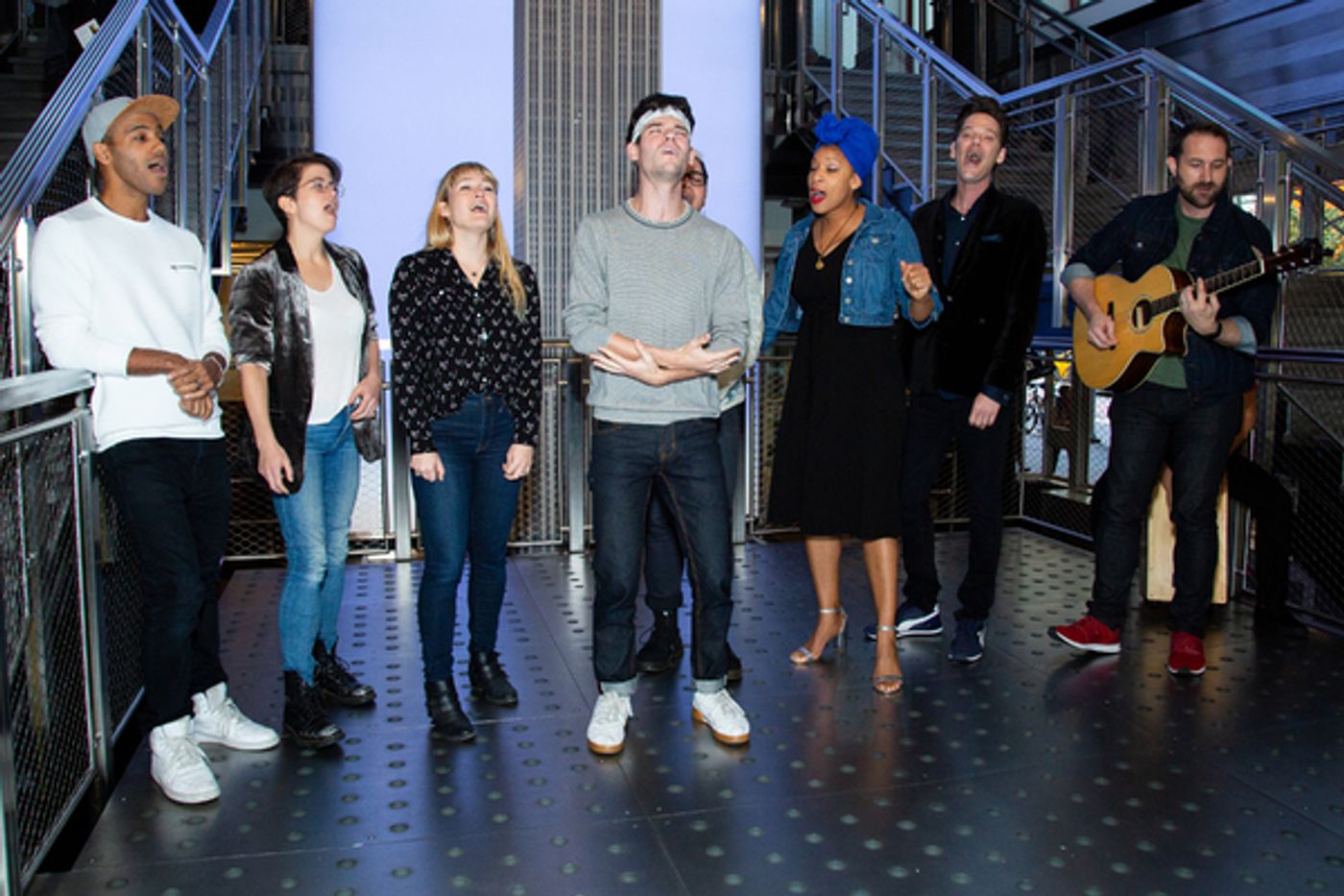 Photo Coverage: THE LIGHTNING THIEF Company Poses Atop the Empire State Building! Photo Coverage: THE LIGHTNING THIEF Company Poses Atop the Empire State Building! Image