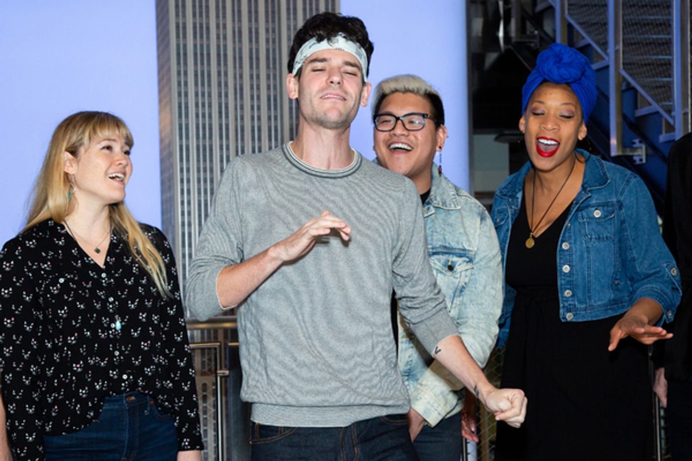 Photo Coverage: THE LIGHTNING THIEF Company Poses Atop the Empire State Building! Photo Coverage: THE LIGHTNING THIEF Company Poses Atop the Empire State Building! Image