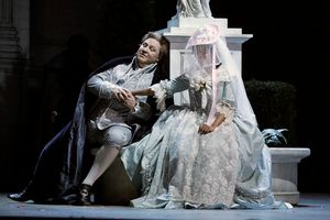 Levente MolnÃ¡r as Count Almaviva and Nicole Heaston as the Countess (in disguise a Photo