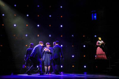 Nathan Salstone, Liz Mikel, and cast Photo