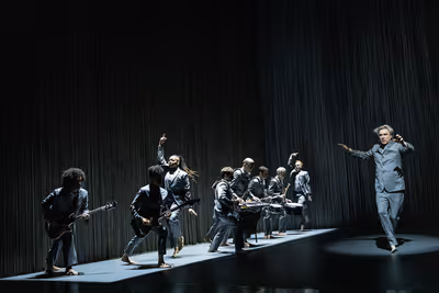 David Byrne and company Photo