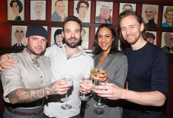 Director Jamie Lloyd, Charlie Cox, Zawe Ashton and Tom Hiddleston  Photo