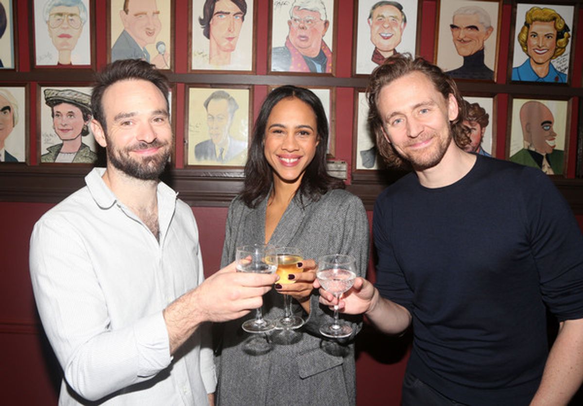 Charlie Cox, Zawe Ashton and Tom Hiddleston  at 